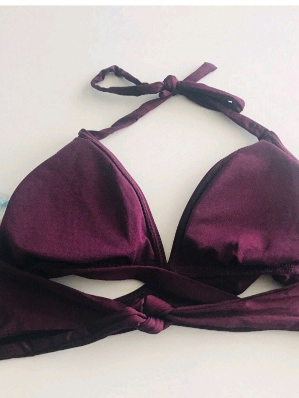 Target Velvet Triangle Bralette - Plum